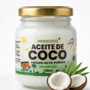 Aceite de coco Virgen Prodcoco 130ml | Natural, prensado en frio