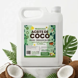 Aceite de Coco Virgen Prodcoco 3 Litros | Formato Profesional